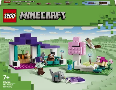 Immagine prodotto di LEGO Minecraft Il Rifugio degli Animali, giocattolo con tante figure di animali per ragazze e ragazzi dai 7 anni in su, regalo per giocatori e bambini, set di modelli del bioma a livello di mattoncini 21253