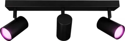 Produktbild von Ledvion - LED Deckenstrahler, Schwarz 3-lights, Dimmbare, 5W, RGBWW, Kippbar, GU10 Fassung, IP20, Inkl. GU10 Lampe