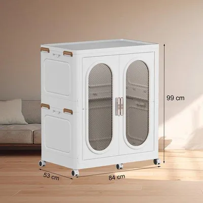 Immagine prodotto di Armadio pieghevole con ante magnetiche e sei ruote per un utilizzo versatile