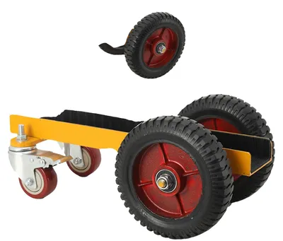 Produktbild von Panel Dolly, 500 kg Tragfähigkeit, 200 mm Räder, Manganstahlkonstruktion, kompatibel mit I-Trägersystemen, Dicke bis zu 0,6 Zoll