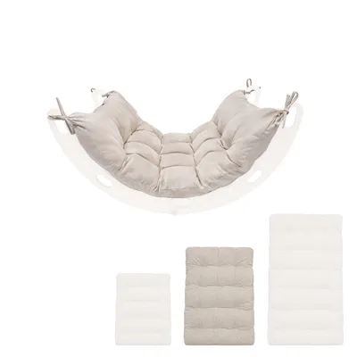 Image de MAMOI Coussin pour arche d’escalade velours, Coussin pour berceau en bois, Tapis pour triangle d’escalade enfants