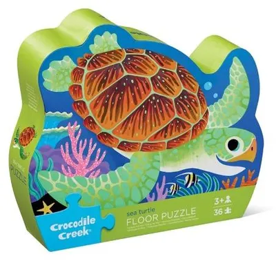 Zdjęcie produktu dla Zabawka-puzzle Crocodile Creek – puzzle podłogowe „Żółw”, 36 elementów