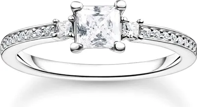 Thomas Sabo TR2397-051-14 Silber-Ring für Damen Pavé Weißer Stein 1