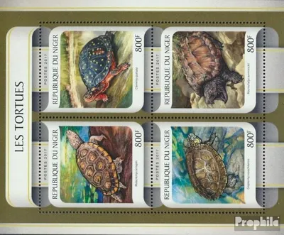 Produktbild von Briefmarken Niger 2017 Mi 4860-4863 Kleinbogen (kompl. Ausg.) postfrisch Schildkröten