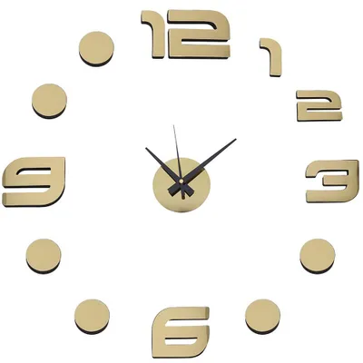 Produktbild von MPM-Quality Wanduhr 600 mm Kunststoff Gold Quarzuhrwerk