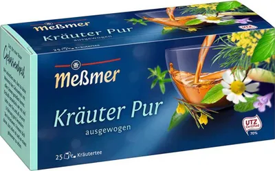 A box of Meßmer herbal tea.