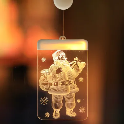 Produktbild von LED Weihnachtsmann Hängende Fensterlicht Weihnachten Fenster Deko Weihnachtsbeleuchtung