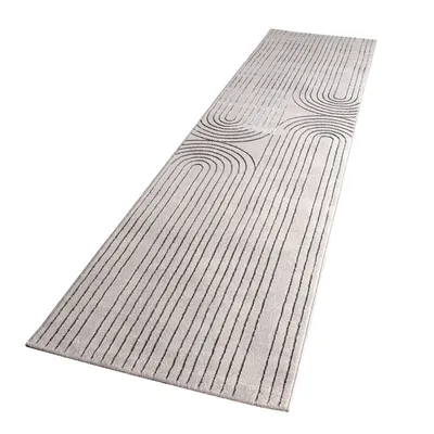Produktbild von TT Home Wohnzimmer Teppich Kurzflor Geometrisches Design Abstrakte Optik Größe 80x150 cm