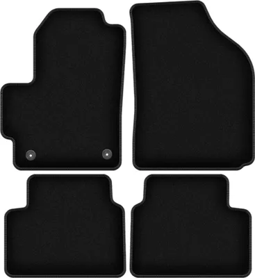 Immagine prodotto di Tappetini in velluto per Chevrolet Matiz (2004-2009, hatchback) neri, set 4 pz, con fissaggi