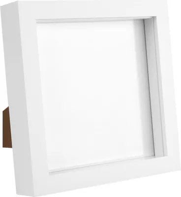 Produktbild von Weiß 6 "x 6" 3D Box Fotorahmen - stehendes hängendes Handwerk Schattenbildanzeige - von Nicola Spring