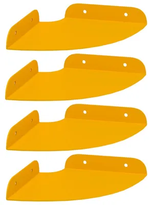 Image de Étagère flottante 4 pcs Jaune moutarde 15 x 15 x 2 cm