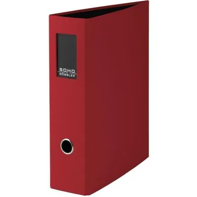 Produktbild von Ordner A4 S.O.H.O. rot mit Rückenschild - soho Roessler