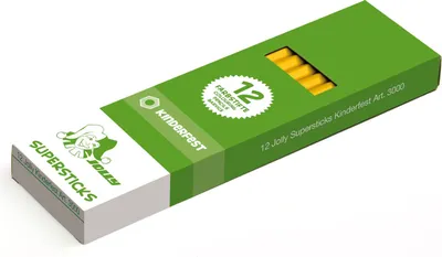 Produktbild von Jolly 3000-0275 Supersticks Buntstifte Kinderfest, hellgelb (12er Pack)