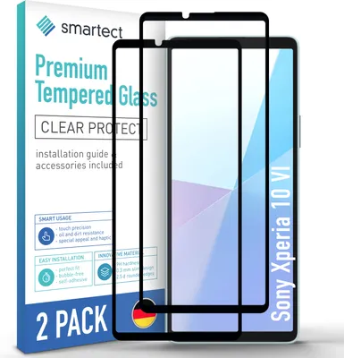Produktbild von 2x Schutzglas Panzerfolie Full Screen für Sony Xperia 10 VI Displayschutz Glas