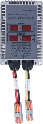 Obrázok produktu pre Regulátor nabíjania solárnej batérie Boost MPPT nastaviteľné napätie vodotesný s displejom 24-85 V 400 W