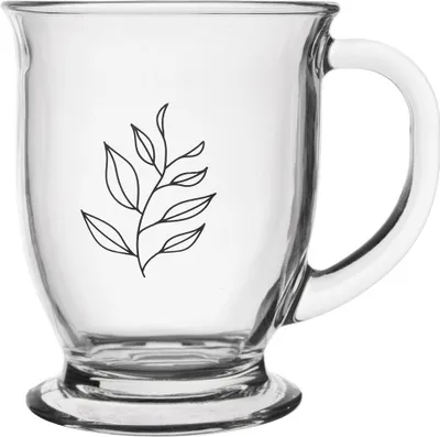 Produktbild von Orion Glasbecher Trinkbecher Kaffeetasse Teetasse Becher Tasse Kaffee- und Teetasse aus Glas 450 ml