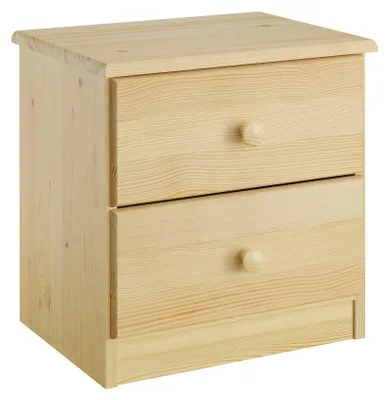 Produktbild von Nachttisch Nachtkonsole mit zwei Schubladen Kiefer massiv 90.20-K2