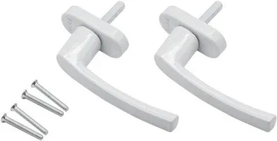 Produktbild von Weißes Aluminium-Fenstergriff-Set mit Sicherheitspen und Kinderschutz