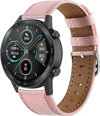 Produktbild von Strap-it Honor Magic Watch 2 Armband Leder (Rosa)