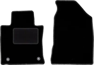 Produktbild von Velours-Fußmatten Vorne passend für SsangYong Tivoli (SUV, Bj. 2015-) –  schwarz, passgenau, mit Befestigungen set 2 Stk. - STANDARD