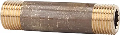 Produktbild von Riegler Rohrdoppelnippel, G 2, Länge 80 mm, Messing blank