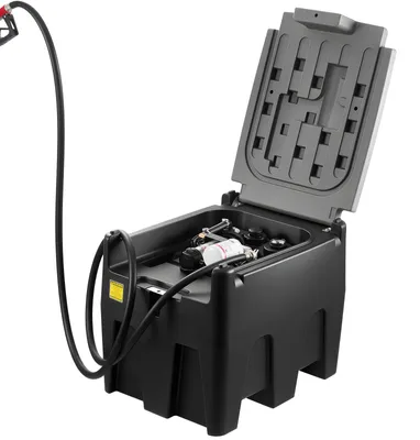 Immagine prodotto di SucceBuy Serbatoio diesel portatile, capacità 220 L e portata 48 L/min, serbatoio carburante con pompa 12 V e tubo flessibile da 4 m, serbatoio in PE per il trasporto di diesel, nero
