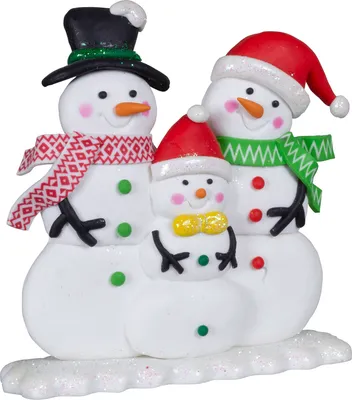 Produktbild von Schneemann Familie 14cm Dekofigur Weihnachten
