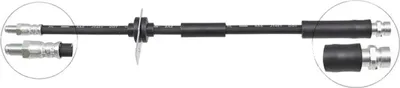 Image de Flexible de frein 426 mm INN M10x1.0 OUT M10x1.0 A.B.S. pour FORD FOCUS, entre autres