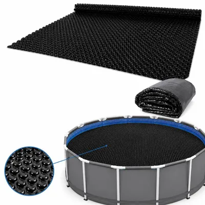 Produktbild von Mucola Poolfolie Solarplane Poolheizung Solarheizung Wärmeplane Einbaubecken Quick-Up-Pools Stahlwandbecken - Schwarz Ø 549cm