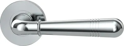 Produktbild von GRIFFWERK Türgriff FABIA Schraubtechnik GK4 Rosetten rund unverschließbar Chrom