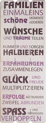 Produktbild von Holz-Schild Holzbild 80 x 30 cm Wandbild Familie Spruch Wandschild Wandobjekt