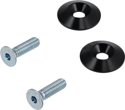 Produktbild von Set: CNC Gabelkappen / Senkscheiben Aluminium, Schwarz - für S51, S50, S70, S53, S83