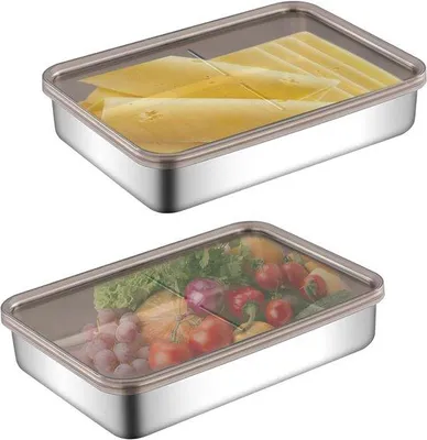 Produktbild von Edelstahl-Set für frische Wurst und Käse, luftdicht, 2 Dutzend