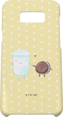 Produktbild von Mr. & Mrs. Panda Samsung Galaxy S8 plus Handyhülle  Milch Keks - Gelb Pastell - Geschenk, Milk, Handy Case, Kekse, Hülle, Lustige Sprüche, Kaffee, Cover, Cookie
