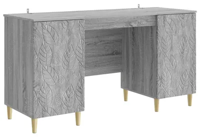 Image de Bureau Sonoma gris Bois d'ingénierie 142,5 x 50 x 75 cm