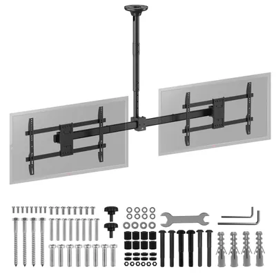 Produktbild von Maclean Deckenhalterung für zwei TV-Geräte max. Belastung 2x40kg 34-60" max VESA 600x400 MC-111 B