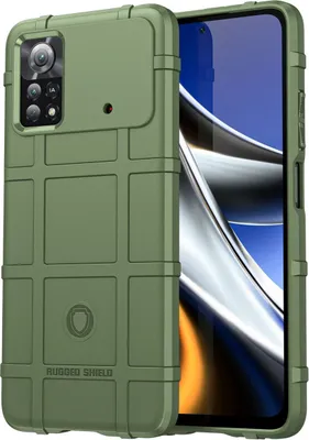 Produktbild von Mobigear Rugged Shield  POCO X4 Pro 5G Hülle Flexibles TPU Backcover Stoßfest - Grün