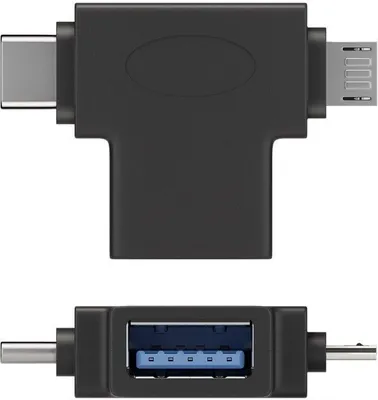 Zdjęcie produktu dla PremiumCord Adapter USB-A do USB-C + micro USB-B