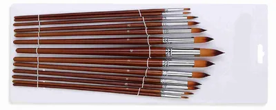 Obrázok produktu pre 13ks profesionálnych umeleckých štetcov na maľovanie Set dlhá drevená rukoväť Nylon Hair Paintbrush pre akryl olej Akvarel Gouache Face Painting Art Supplies, Round Tip