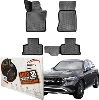 Produktbild von Trimak Autofußmatten kompatibel mit Mercedes-Benz GLC SUV X 254 2022 - 2026 Auto Allwetter Gummimatten