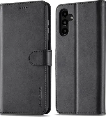 Produktbild von Samsung Galaxy A15 Hülle - LC.IMEEKE Luxus Klapphülle - Schwarz