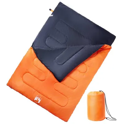 Produktbild von Doppelschlafsack mit Kissen Erwachsene Camping 3-4 Jahreszeiten
