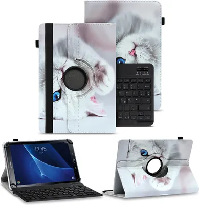 Produktbild von Schutzhülle Samsung Galaxy Tab A6 10.1 2016 Hülle Tablet Tasche QWERTZ TastaturFarben:Motiv 10