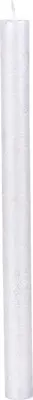 Image de Bougie de table rustique METALIC 29 cm blanc métallique