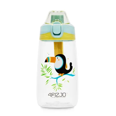 Produktbild von 4FIZJO 500 ml Kindertrinkflasche, Tritan, auslaufsicher, bunt, für Schule, Sport, Reisen