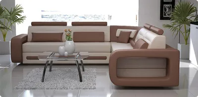Produktbild von Ecksofa Polster Couch Leder Ecksofa Wohnlandschaft  L-Form Polstergarnitur Sofa