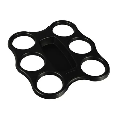 Produktbild von Papstar Becher-Trays, PS 22,4 cm x 24,4 cm x 2,4 cm schwarz für 6 Becher, 12 x 3 Stück