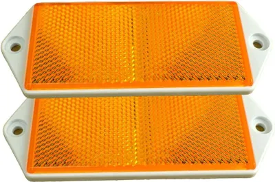 Productafbeelding van Reflector, amberkleurig, 104x40mm, schroefbaar, 2 stuks per blisterverpakking