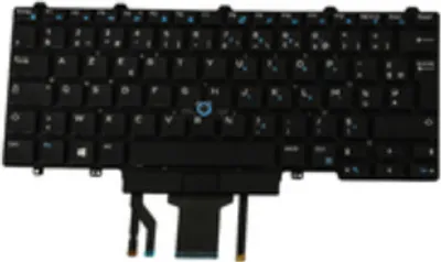 Produktbild von DELL W93F7, Tastatur, Französisch, Tastatur mit Hintergrundbeleuchtung, DELL, Latitude E5450, E7450