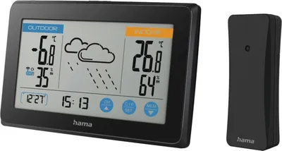 Produktbild von Hama Wetterstation Touch, DCF, Schwarz